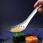 2 Peças de Colador Pequeno para Caviar em Aço Inoxidável 304, Colher para Cozinha Molecular, Cor Verdadeira, Dourado, Ouro Rosé, Colorido, Preto