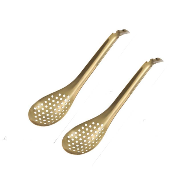 2 Peças de Colador Pequeno para Caviar em Aço Inoxidável 304, Colher para Cozinha Molecular, Cor Verdadeira, Dourado, Ouro Rosé, Colorido, Preto