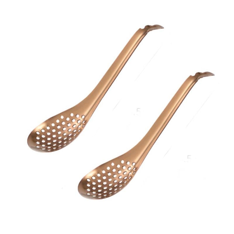 2 Peças de Colador Pequeno para Caviar em Aço Inoxidável 304, Colher para Cozinha Molecular, Cor Verdadeira, Dourado, Ouro Rosé, Colorido, Preto