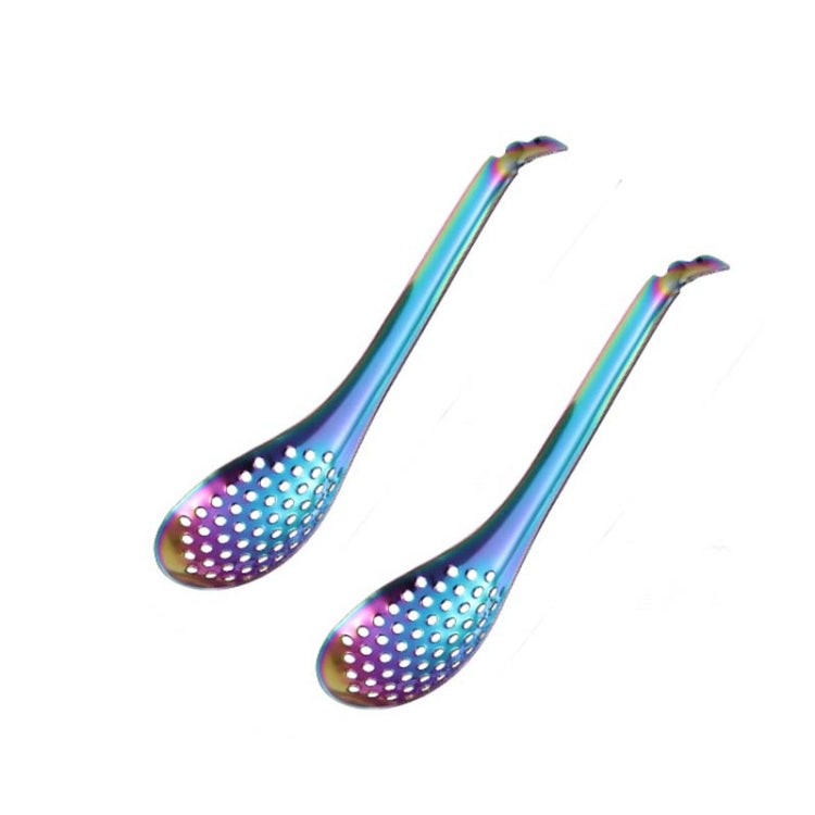 2 Peças de Colador Pequeno para Caviar em Aço Inoxidável 304, Colher para Cozinha Molecular, Cor Verdadeira, Dourado, Ouro Rosé, Colorido, Preto