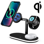 Carregador Sem Fios de Liga de Alumínio 3 em 1 UD23 15W para Smartphone, iWatch e AirPods, UD23