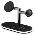 Carregador Sem Fios de Liga de Alumínio 3 em 1 UD23 15W para Smartphone, iWatch e AirPods, UD23