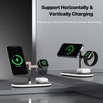 Carregador Sem Fios de Liga de Alumínio 3 em 1 UD23 15W para Smartphone, iWatch e AirPods, UD23