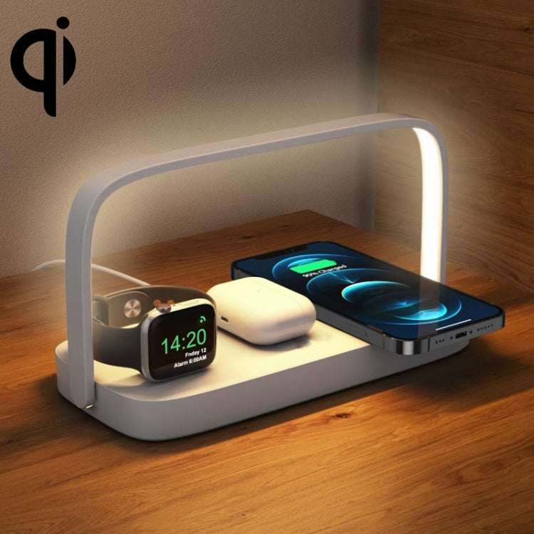UD10 Carregador Sem Fios para Telemóvel com Pequena Luz Noturna, Para iPhone 12/13, iWatch e AirPods, UD10 3 em 1