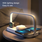 UD10 Carregador Sem Fios para Telemóvel com Pequena Luz Noturna, Para iPhone 12/13, iWatch e AirPods, UD10 3 em 1