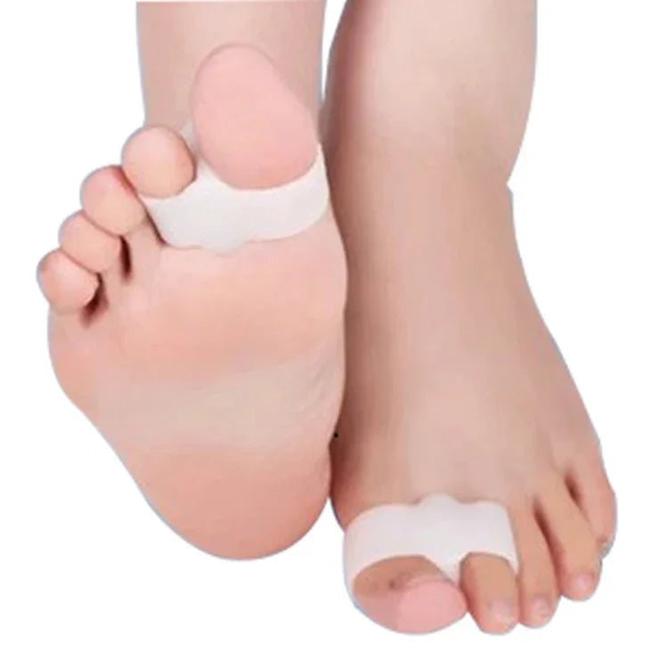 Separador de Dedos com Anel Duplo para Cuidados dos Pés, 5 Pares com Anel Duplo