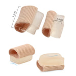Separador de Dedos em Tubo de Viscose de Fibra, Corrector de Joanete, Grande (1 Par), Pequeno (1 Par)