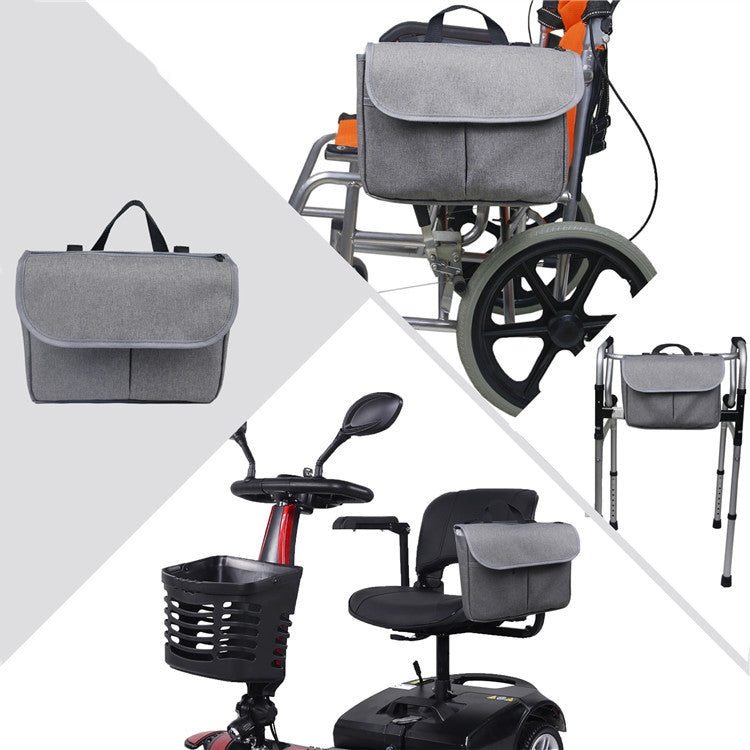 MTP-682 Hanging Wheelchair Storage Bag Rehabilitation Walking Bike Storage Bag, MTP-682 Black