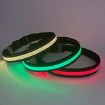 Colar Iluminado LED Recarregável Resistente ao Desgaste e à Água para Animal de Estimação, Tamanho:, XS, S, M, L