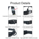 Colar Iluminado LED Recarregável Resistente ao Desgaste e à Água para Animal de Estimação, Tamanho:, XS, S, M, L