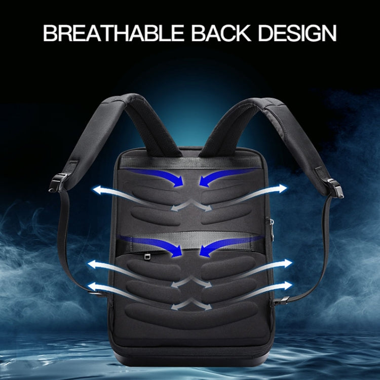 Mochila Bopai 61-93318A de Casca Rígida, Impermeável e Expansível com Porta USB para Carregamento, Especificações:, Regular (Prateado), Com Senha (Prateado), Regular (Preto), Com Senha (Preto)
