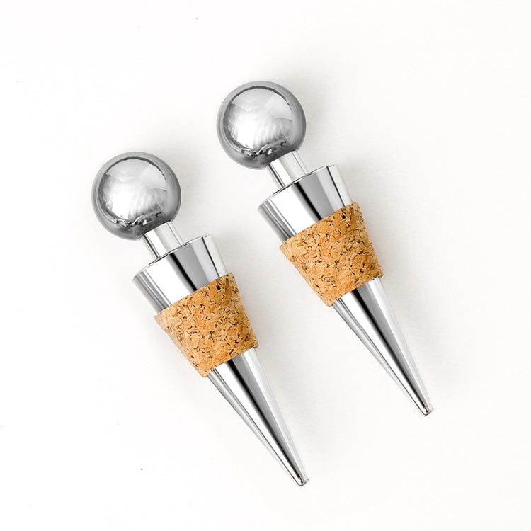 2 Tampas de Metal para Garrafa de Vinho Tinto, Rolhas de Vinho em Madeira Sintética, Rolhas de Vinho de Metal