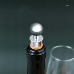 2 PCS Metal Cork Red Wine Stoppers Synthetic Wood Wine Corks, Metal Cork Wine Corks