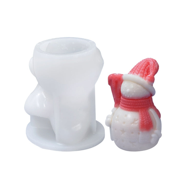 Molde de silicone para vela perfumada DIY de Natal, branco