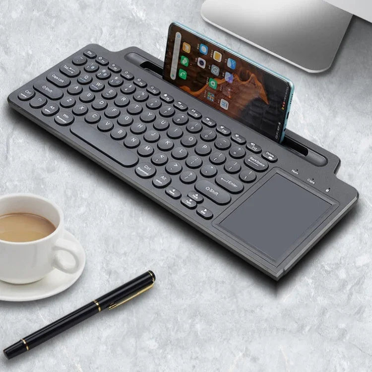 Teclado Sem Fios Bluetooth 2.4G com Suporte para Cartão, Com Touchpad, Sem Touchpad