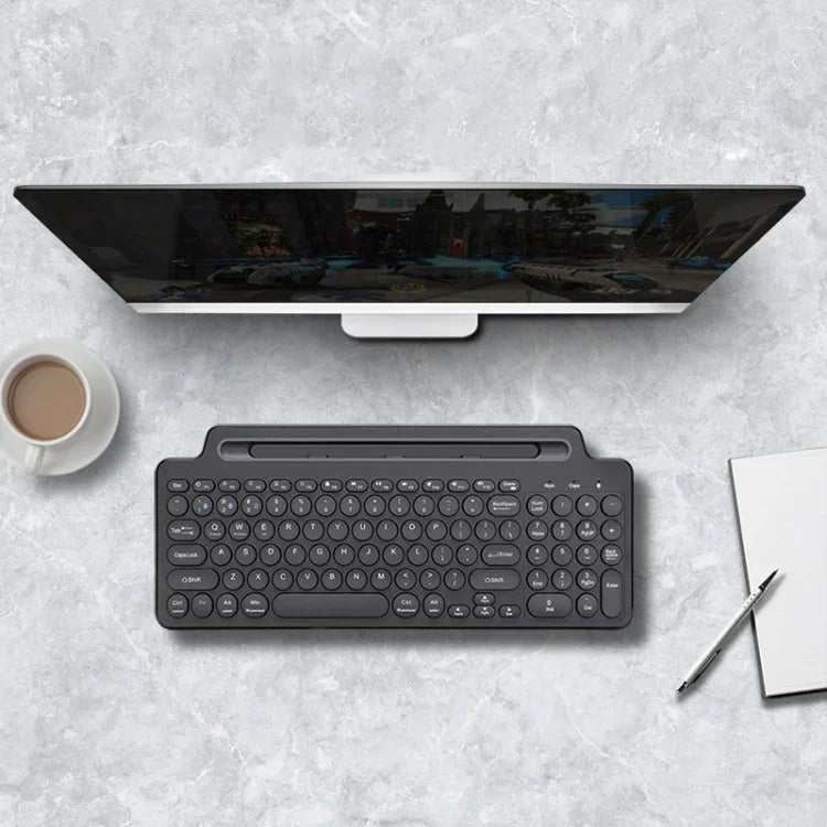 Teclado Sem Fios Bluetooth 2.4G com Suporte para Cartão, Com Touchpad, Sem Touchpad