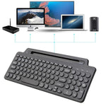 Teclado Sem Fios Bluetooth 2.4G com Suporte para Cartão, Com Touchpad, Sem Touchpad