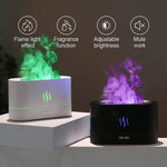 Máquina de Aromaterapia com 7 Cores de Chama para Casa e Escritório, Humidificador de Ar de Secretária, 7 Cores (Preto), 7 Cores (Branco)