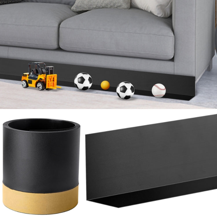 Correia de bloqueio para brinquedos sob a cama em PVC para sofá, preto, transparente