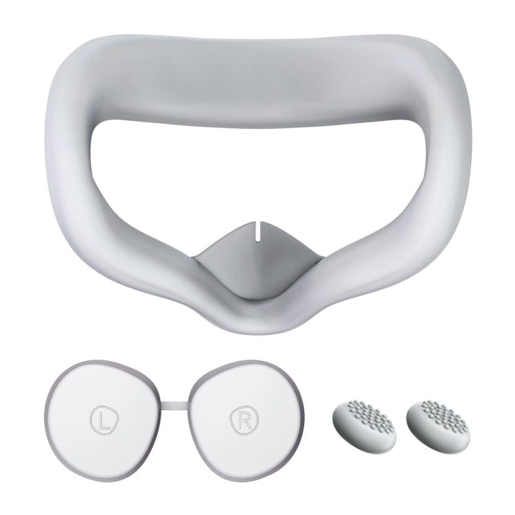 VR Silicone Eye Mask+Lens Protective Cover+Joystick Hat, For Meta Quest 2, Eye Mask+Lens Protective Cover+Joystick Hat (Pink), Eye Mask+Lens Protective Cover+Joystick Hat (Black), Eye Mask+Lens Protective Cover+Joystick Hat (White)