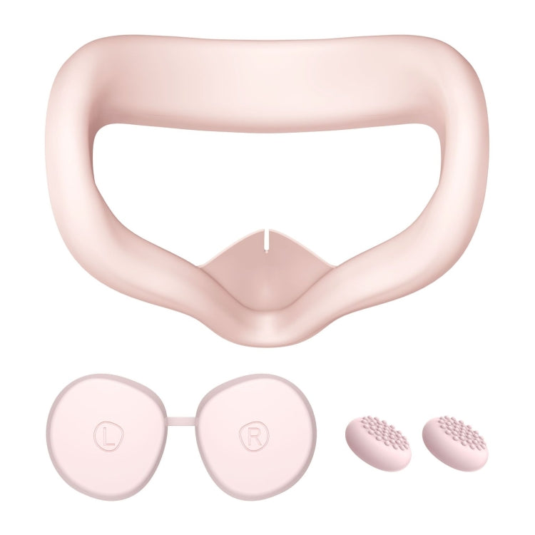 VR Silicone Eye Mask+Lens Protective Cover+Joystick Hat, For Meta Quest 2, Eye Mask+Lens Protective Cover+Joystick Hat (Pink), Eye Mask+Lens Protective Cover+Joystick Hat (Black), Eye Mask+Lens Protective Cover+Joystick Hat (White)