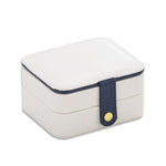SH688-58 Caixa de Joias para Armazenamento de Brincos em PU Quadrada de Duas Camadas, Duas Camadas (Branco), Duas Camadas (Azul Marinho), Duas Camadas (Rosa), Duas Camadas (Azul Claro)