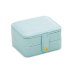 SH688-58 Caixa de Joias para Armazenamento de Brincos em PU Quadrada de Duas Camadas, Duas Camadas (Branco), Duas Camadas (Azul Marinho), Duas Camadas (Rosa), Duas Camadas (Azul Claro)