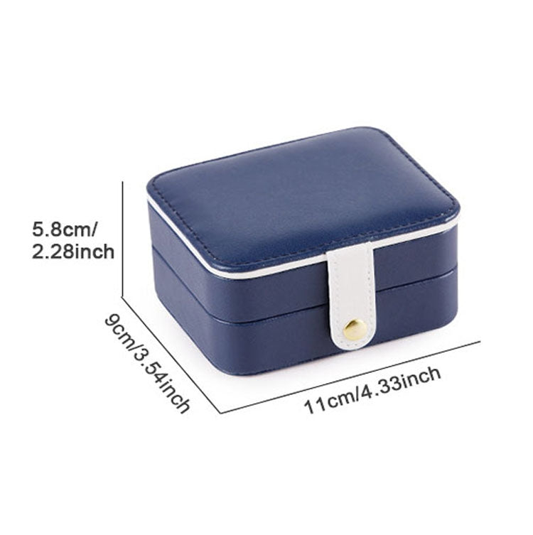 SH688-58 Caixa de Joias para Armazenamento de Brincos em PU Quadrada de Duas Camadas, Duas Camadas (Branco), Duas Camadas (Azul Marinho), Duas Camadas (Rosa), Duas Camadas (Azul Claro)