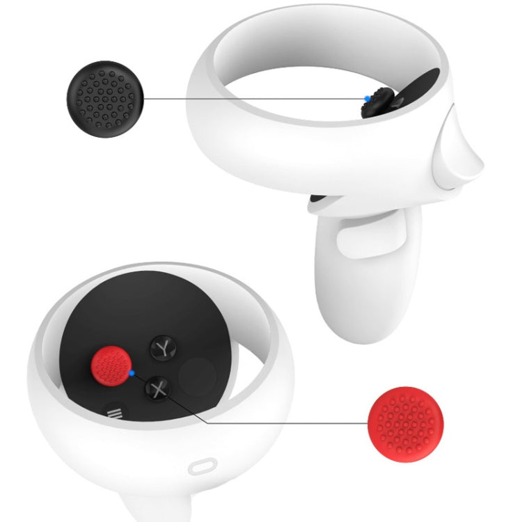 Capa Protetora de Silicone para Botão Periférico e Joystick VR, Para Meta Quest 2, Protetor de Joystick (Preto), Protetor de Joystick (Cinza), Protetor de Joystick (Branco), Protetor de Joystick (Rosa), Protetor de Joystick (Vermelho)