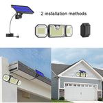 Luz Solar com Sensor de Corpo Humano LED para Jardim Exterior Impermeável, Estilo:, Split 226LED