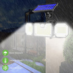 Luz Solar com Sensor de Corpo Humano LED para Jardim Exterior Impermeável, Estilo:, Split 226LED