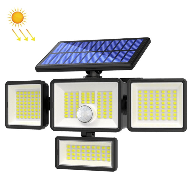 Luz Solar de Parede para Casa TY12101 com Indução Humana Lâmpada de Rua para Garagem e Pátio Exterior, 208 LED