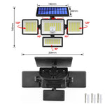 Luz Solar de Parede para Casa TY12101 com Indução Humana Lâmpada de Rua para Garagem e Pátio Exterior, 208 LED