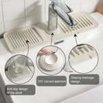 Faucet Silicone Draining Mat Anti-splash Kitchen Sink Non-slip Soap Mat, Large, Extra Large