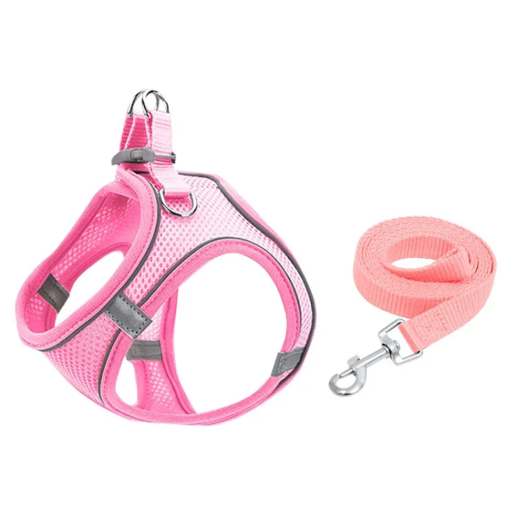 TM050 Colete Peitoral para Animais Tipo Colete Corda Respirável Refletora para Tração, XXXS, XXS, XS, S, M, L