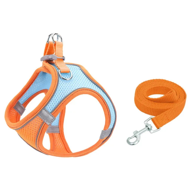 TM050 Colete Peitoral para Animais Tipo Colete Corda Respirável Refletora para Tração, XXXS, XXS, XS, S, M, L