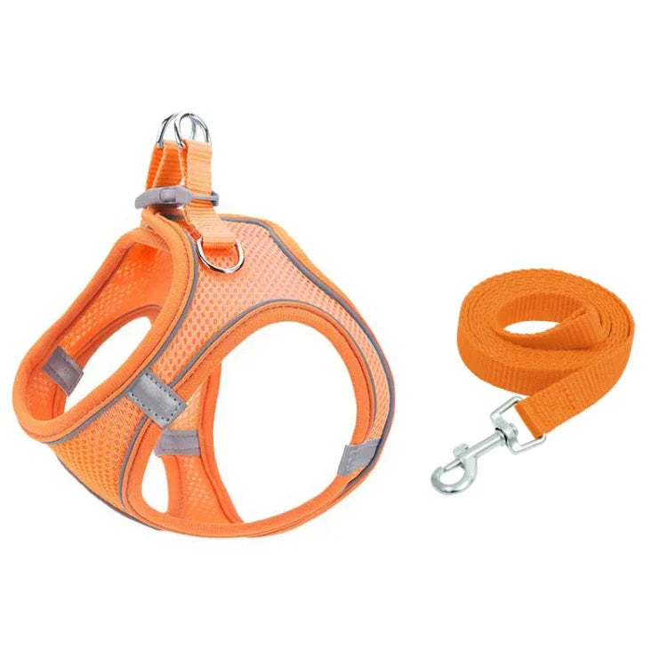 TM050 Colete Peitoral para Animais Tipo Colete Corda Respirável Refletora para Tração, XXXS, XXS, XS, S, M, L