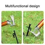 Outdoor Camping Multifunctional Tent Ground Nail Hammer, Silver, Black, Orange