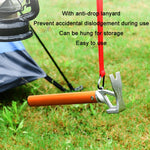 Outdoor Camping Multifunctional Tent Ground Nail Hammer, Silver, Black, Orange