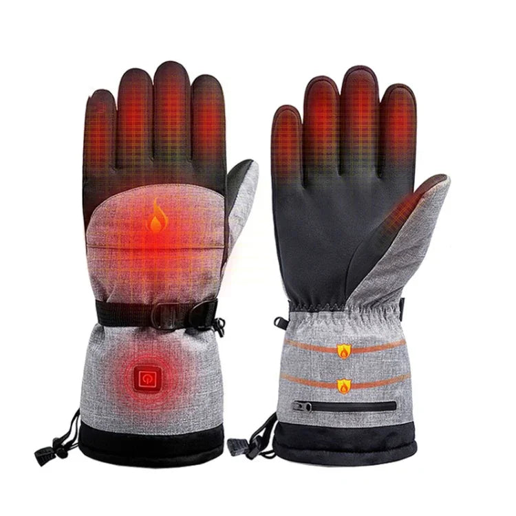 Luvas Térmicas Elétricas de Aquecimento para Mãos de Inverno, Especificação:, Apenas Luvas, Com Caixa de Bateria
