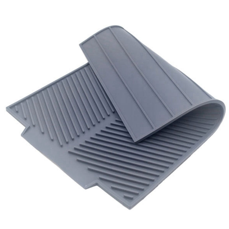 Tapete de Drenagem de Silicone Multifuncional para Cozinha Isolamento Térmico Tapete de Secagem, Cinzento, Verde