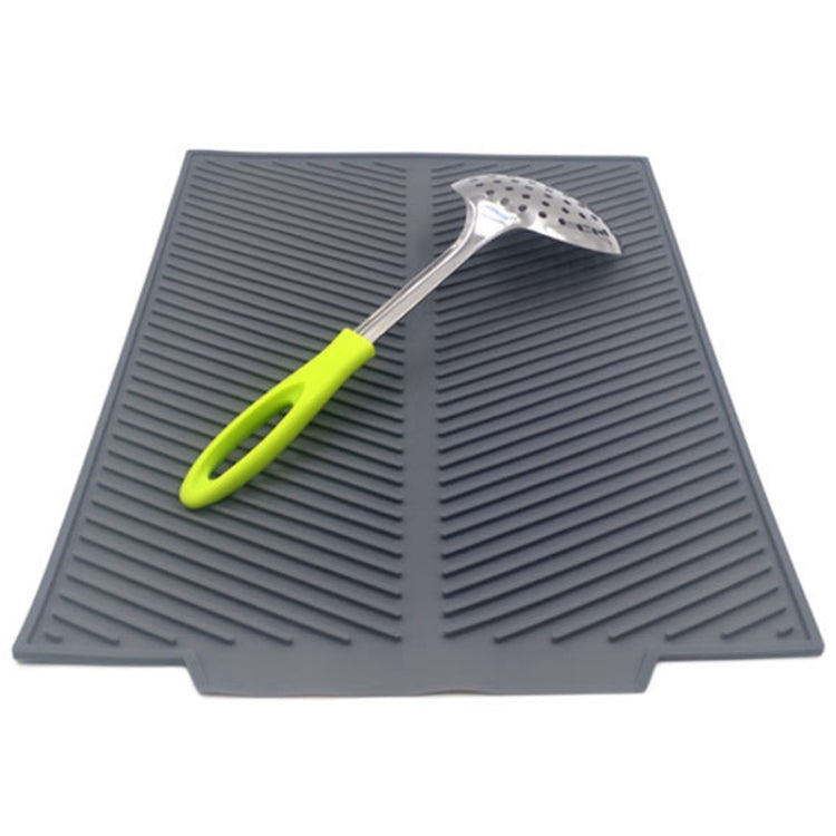 Tapete de Drenagem de Silicone Multifuncional para Cozinha Isolamento Térmico Tapete de Secagem, Cinzento, Verde