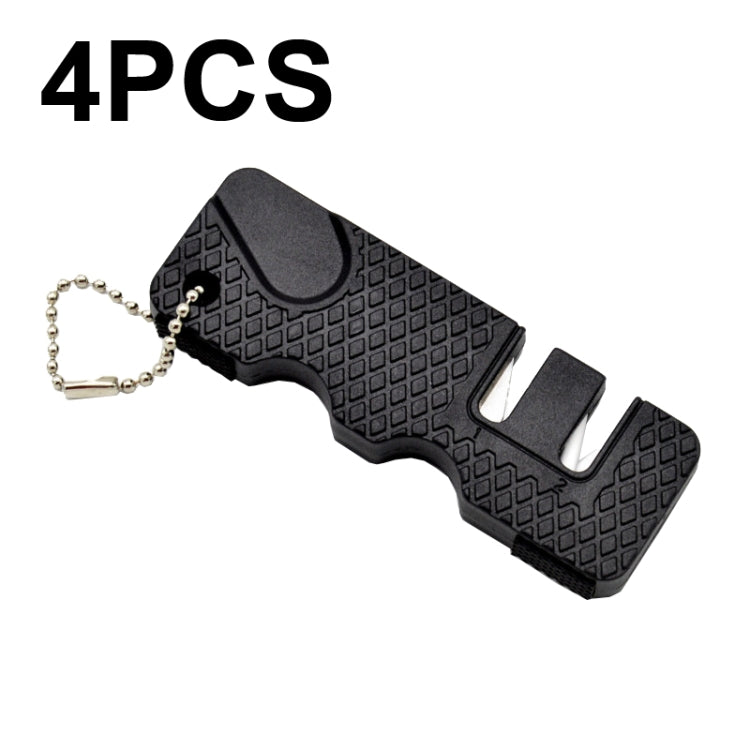 4 PCS Afiador de Facas Exterior Speeder Mini Afiador de Facas, 4 PCS Preto