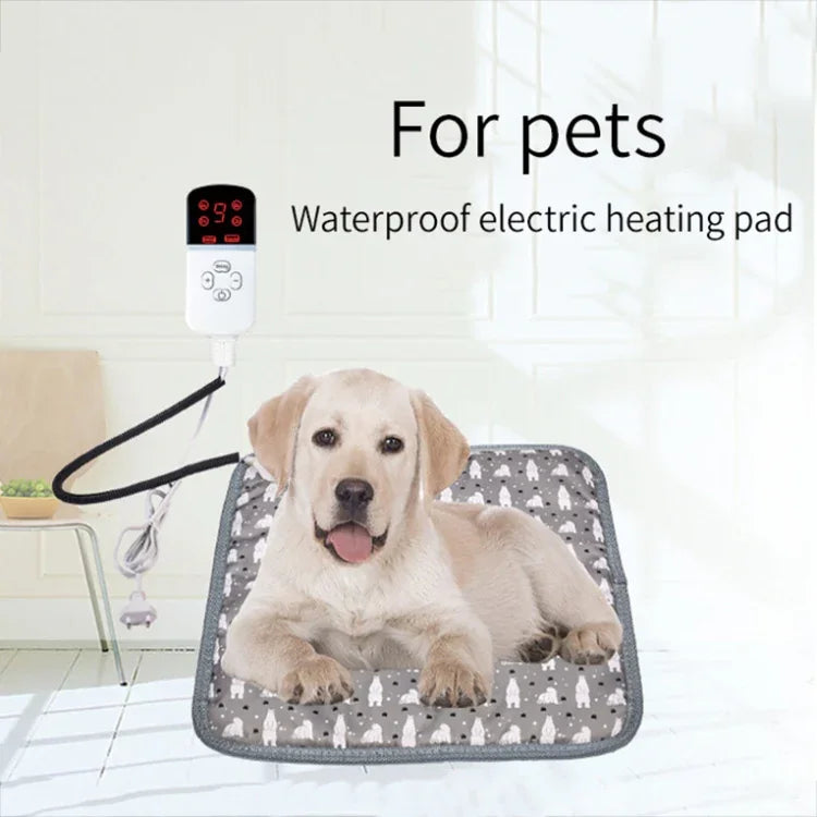 CW45 Almofada de Aquecimento para Animais de Estimação com Regulação de Temperatura Multinível e Temporizador 45x45cm, Especificação:, Ficha US, Ficha UK, Ficha EU