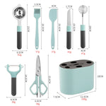 Conjunto de Utensílios de Cozinha Descascador em Aço Inoxidável com Suporte de Armazenamento, 5 PCS / Conjunto, 6 PCS / Conjunto, 8 PCS / Conjunto