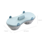 Caixa de Ovo Cozido a Vapor com Dois Compartimentos Prato para Ovo Cozido a Vapor no Micro-ondas Molde para Ovo, Prato para Ovo (Azul), Prato para Ovo (Laranja)