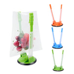 Suporte Baggy Rack para Saco de Preparação de Alimentos Saco de Congelador de Plástico Suporte para Saco Ziplock, Verde, Azul, Laranja