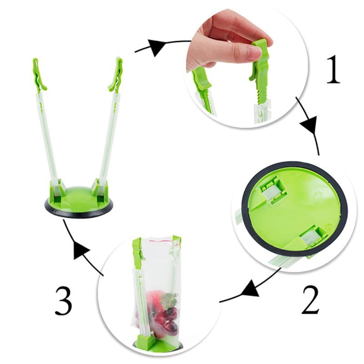 Suporte Baggy Rack para Saco de Preparação de Alimentos Saco de Congelador de Plástico Suporte para Saco Ziplock, Verde, Azul, Laranja