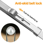Pinças para Joias de Diamante com Pinças de Aço Inoxidável Ranuradas, Especificação:, Retas, Curvadas