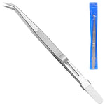 Pinças para Joias de Diamante com Pinças de Aço Inoxidável Ranuradas, Especificação:, Retas, Curvadas
